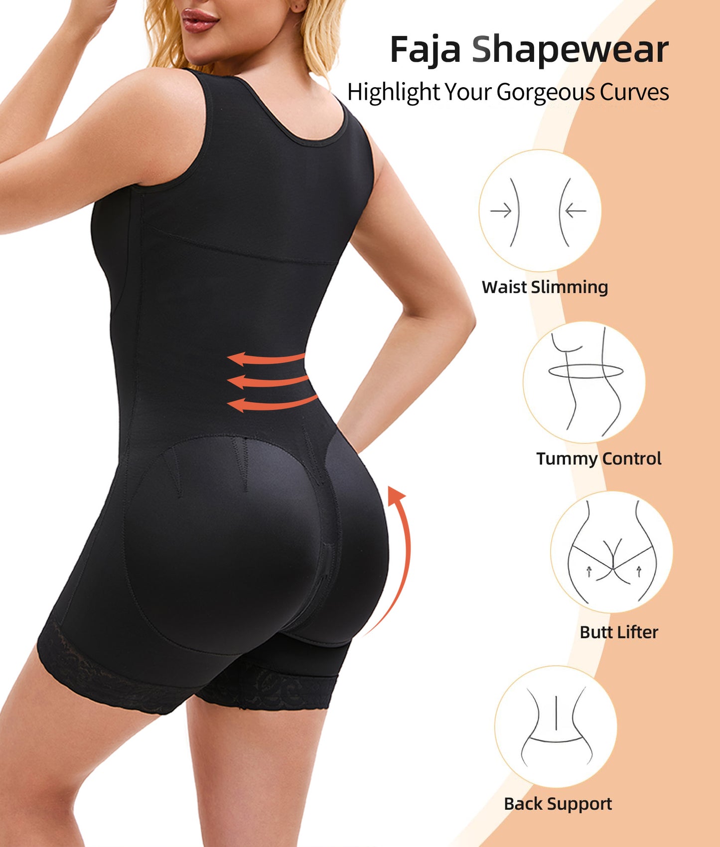 Premium Shapewear - Body Shaper with Tummy Control & Butt Lifter