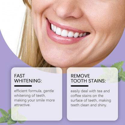 Pap+ Purple Teeth Whitening Strips - Professional Dry Application for Dazzling Results